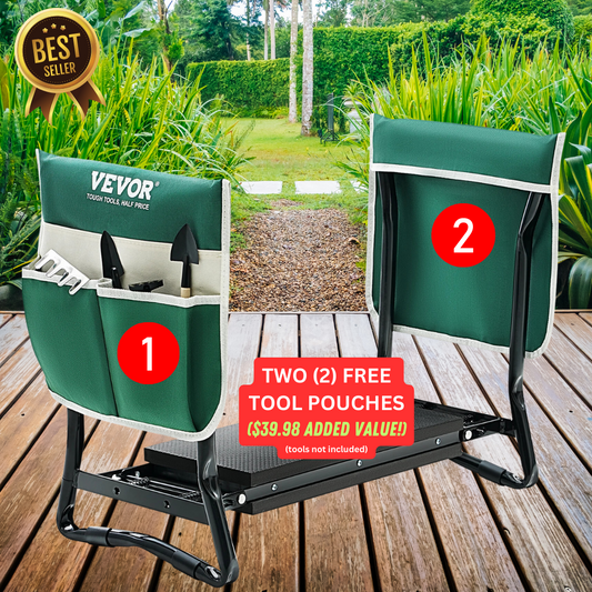 Sturdy 2024  EasyKneel Home & Garden Bench (Includes 2 free tool pouches!)