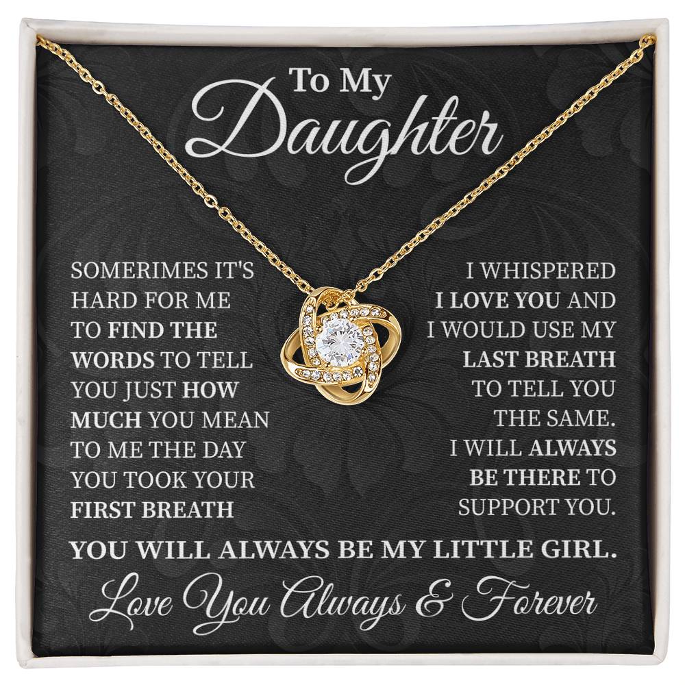 To My Daughter - Love Knot Necklace (Always My Little Girl)