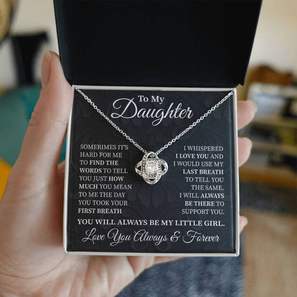 To My Daughter - Love Knot Necklace (Always My Little Girl)