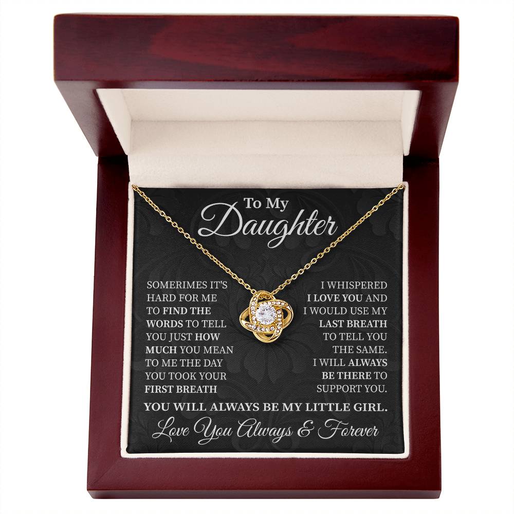 To My Daughter - Love Knot Necklace (Always My Little Girl)