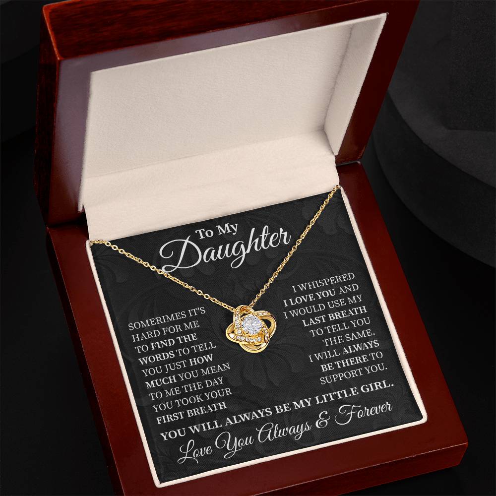 To My Daughter - Love Knot Necklace (Always My Little Girl)