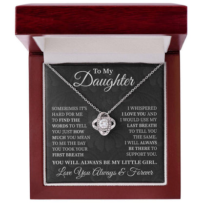 To My Daughter - Love Knot Necklace (Always My Little Girl)