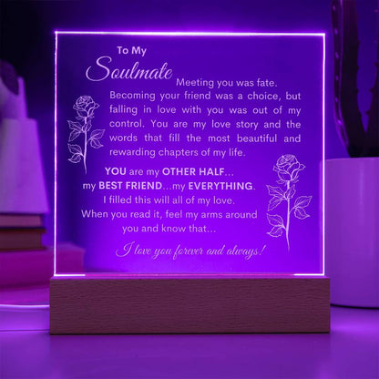 To My Soulmate - Acrylic Night Light