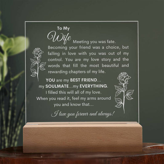 To My Wife - Acrylic Night Light
